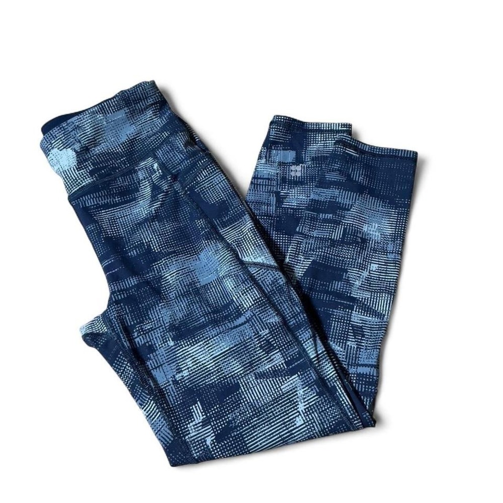 Sweaty Betty Zero‎ Gravity 7/8 Running Leggings Blue Glitch Print Size S 24in